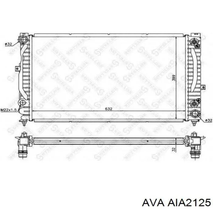 Купить AIA2125 AVA Радиатор водяной