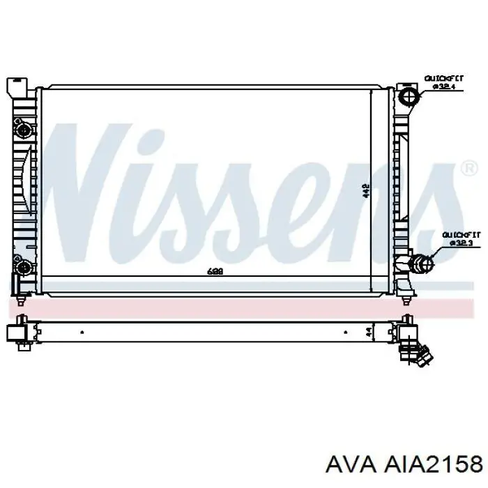 Радиатор AIA2158 AVA