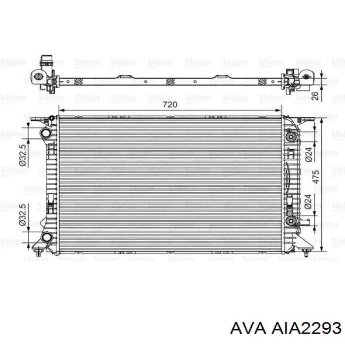 Радиатор AIA2293 AVA