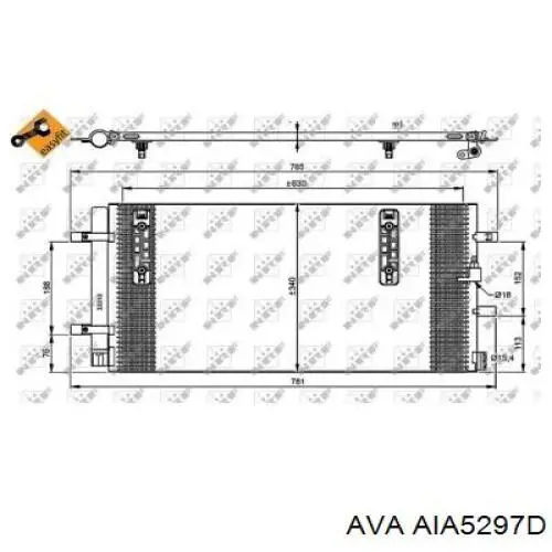 Радиатор кондиционера AIA5297D AVA