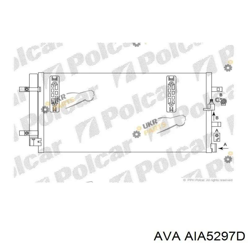 Радиатор охлаждения кондиционера AVA AIA5297D