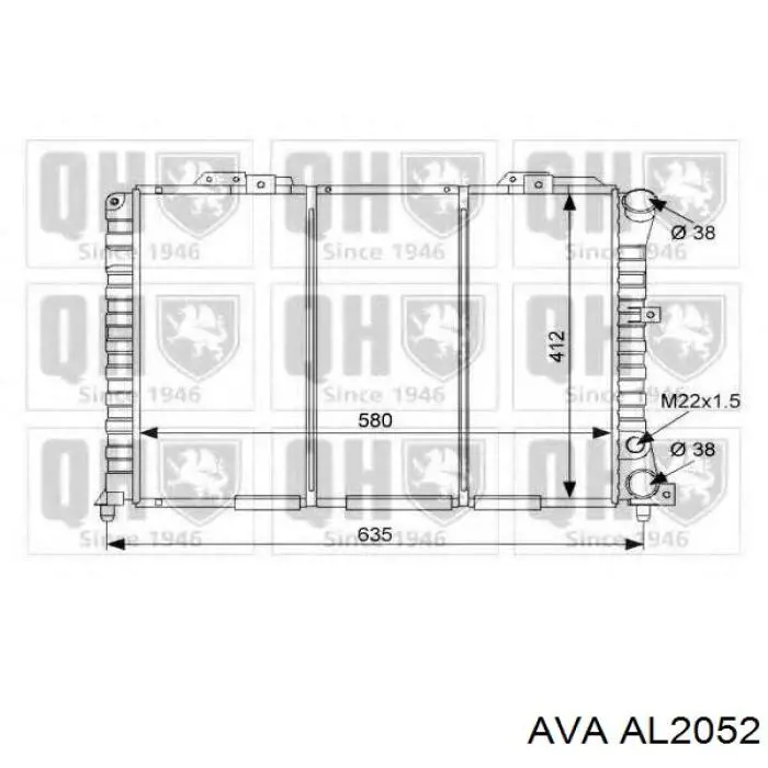 Радиатор AL2052 AVA