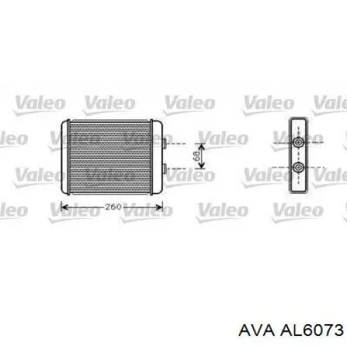 Радиатор печки (отопителя) AVA AL6073 цена, от 42.51 USD
