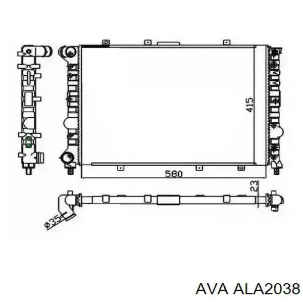 Радиатор охлаждения AVA ALA2038