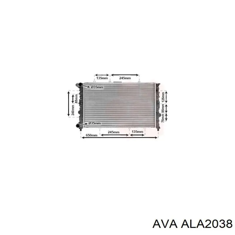 Радиатор ALA2038 AVA