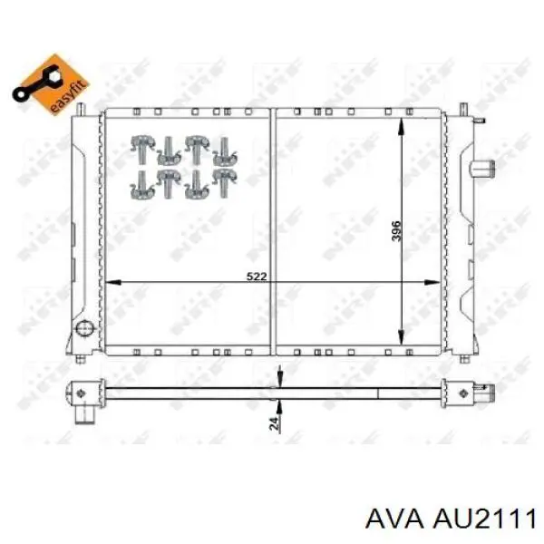 Радиатор AU2111 AVA