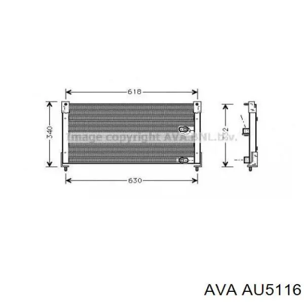 AU5116 AVA радиатор кондиционера