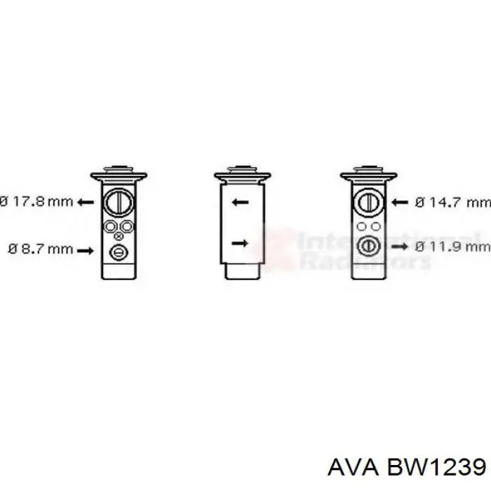 Клапан TRV кондиционера BW1239 AVA