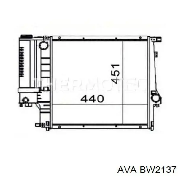 Радиатор охлаждения двигателя AVA BW2137 цена, от 93.98 USD