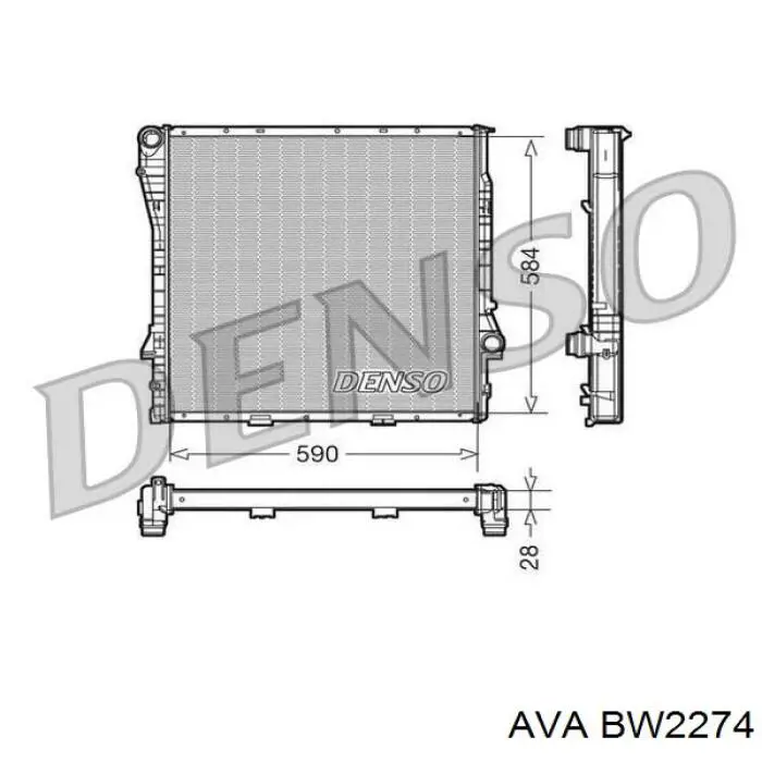 Радиатор BW2274 AVA