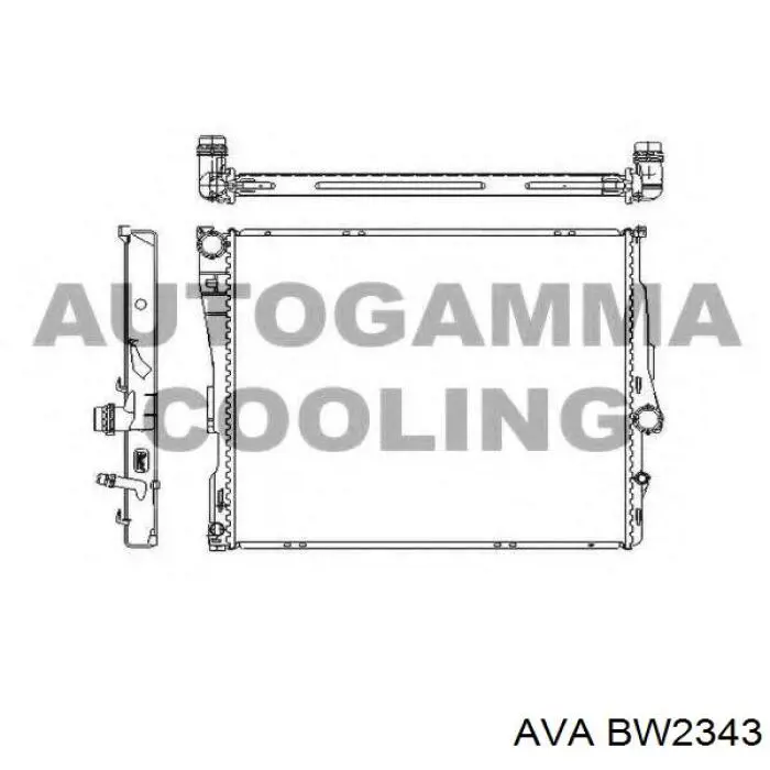 Радиатор охлаждения двигателя AVA BW2343 цена, от 128.31 USD