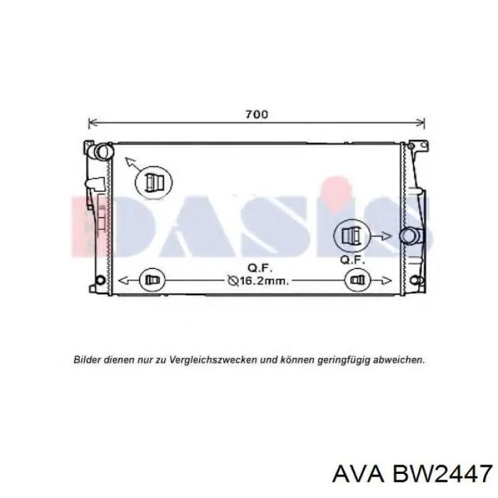 Купить BW2447 AVA Радиатор водяной