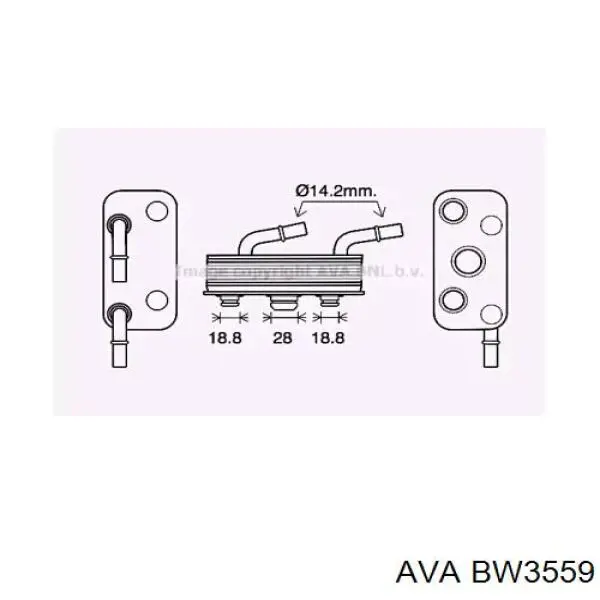 Радиатор охлаждения, АКПП/КПП BW3559 AVA