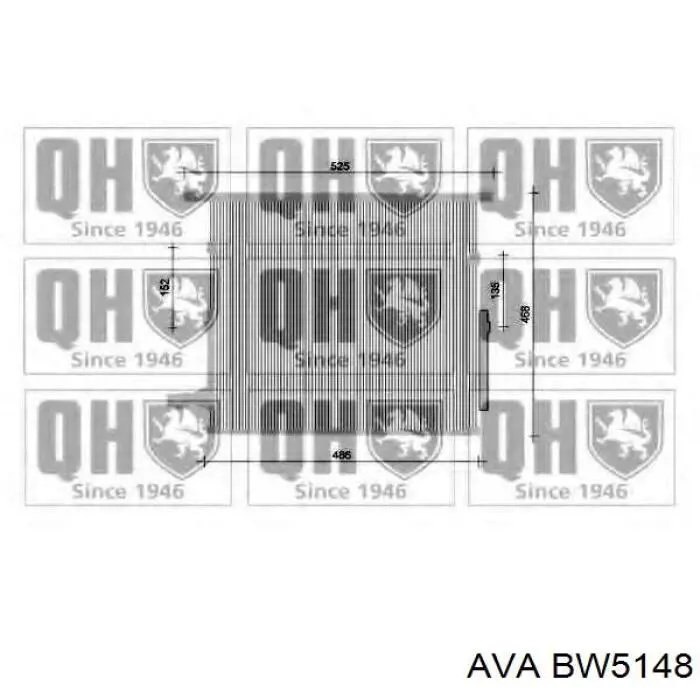 Радиатор кондиционера BW5148 AVA