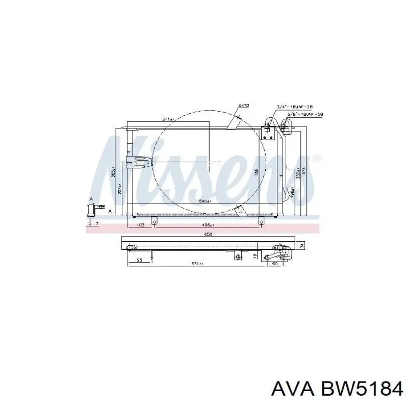 Конденсатор кондиционера AVA BW5184 цена, от 76.60 USD