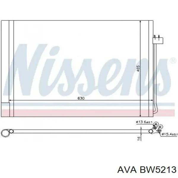 Купить BW5213 AVA Радиатор системы охлаждения кондиционера