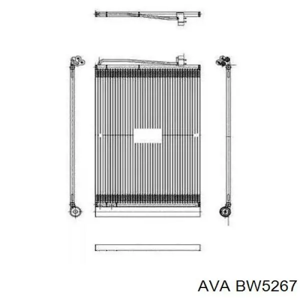 BW5267 AVA радиатор кондиционера