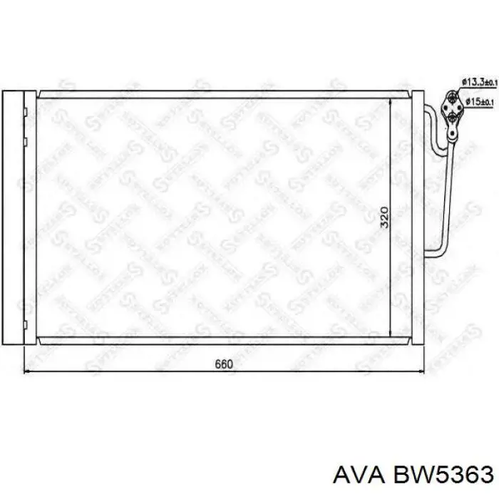 Радиатор кондиционера BW5363 AVA