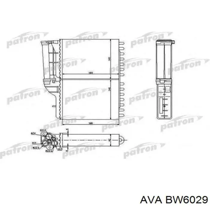 BW6029 AVA радиатор печки