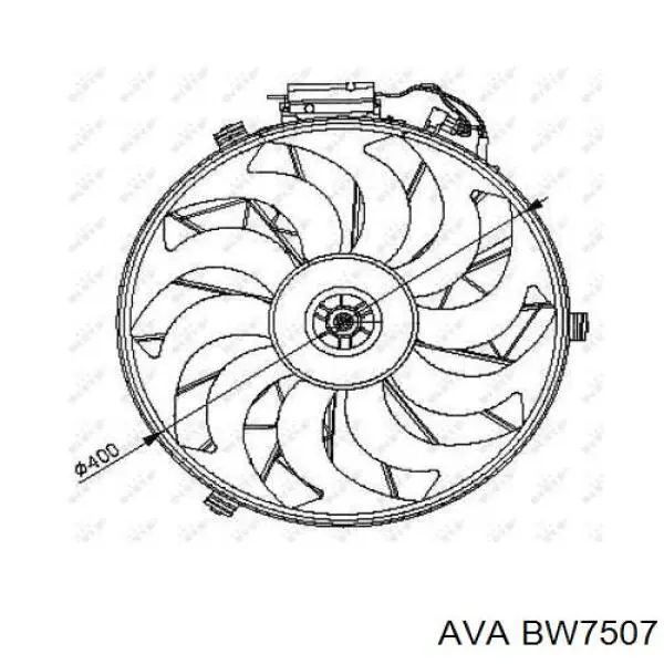 Вентилятор радиатора кондиционера BW7507 AVA