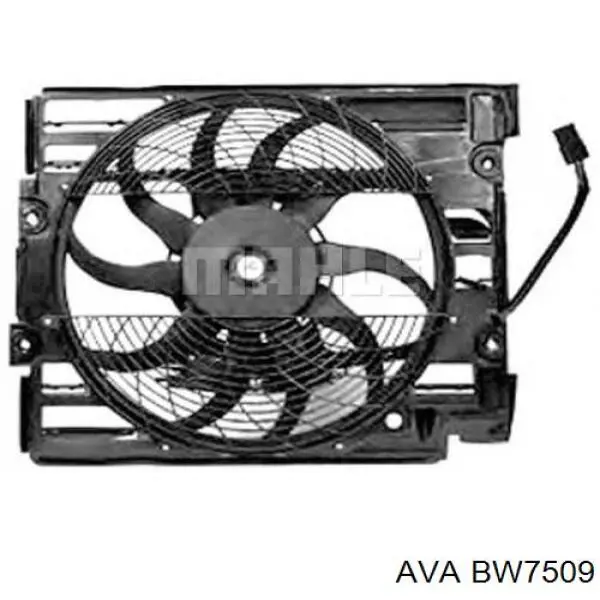 Купить BW7509 AVA Диффузор радиатора кондиционера, в сборе с крыльчаткой и мотором