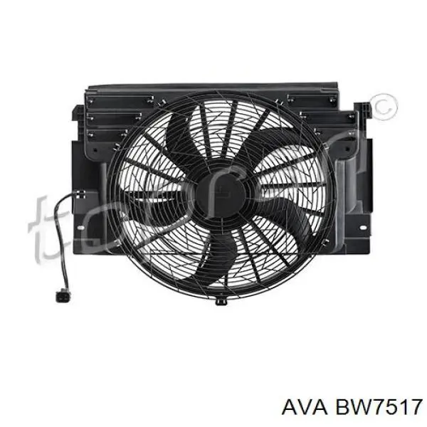 BW7517 AVA диффузор радиатора кондиционера, в сборе с крыльчаткой и мотором