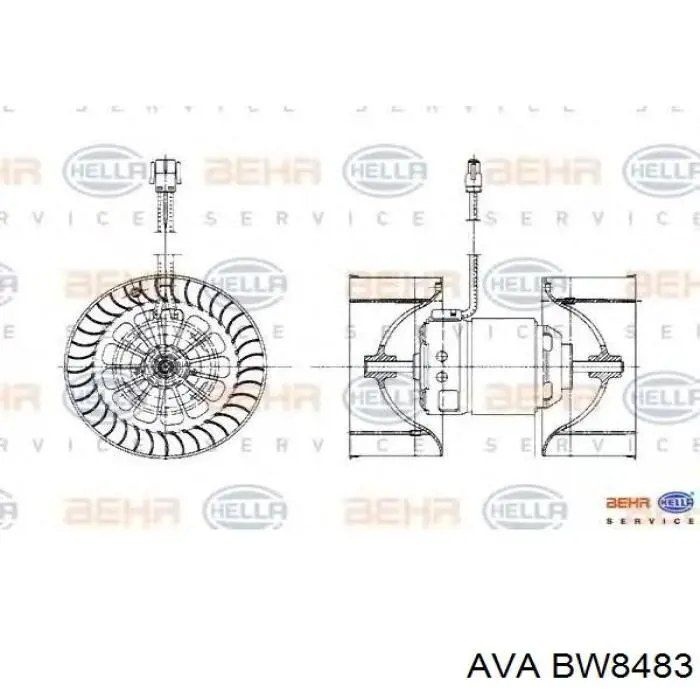 Купить BW8483 AVA Электродвигатели (электродвигатель отопителя) или розетка прицепа штепсельная