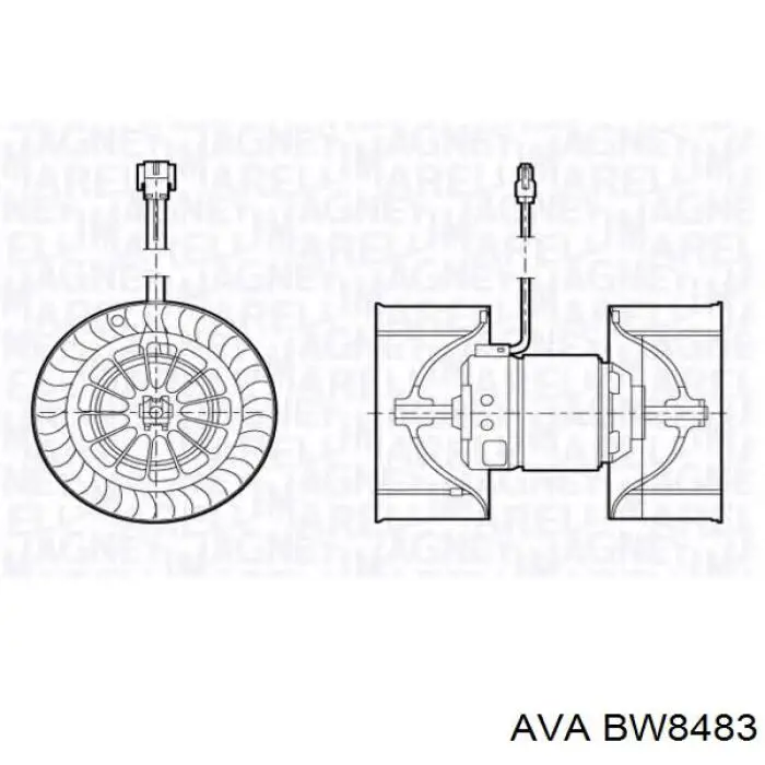 Вентилятор печки BW8483 AVA