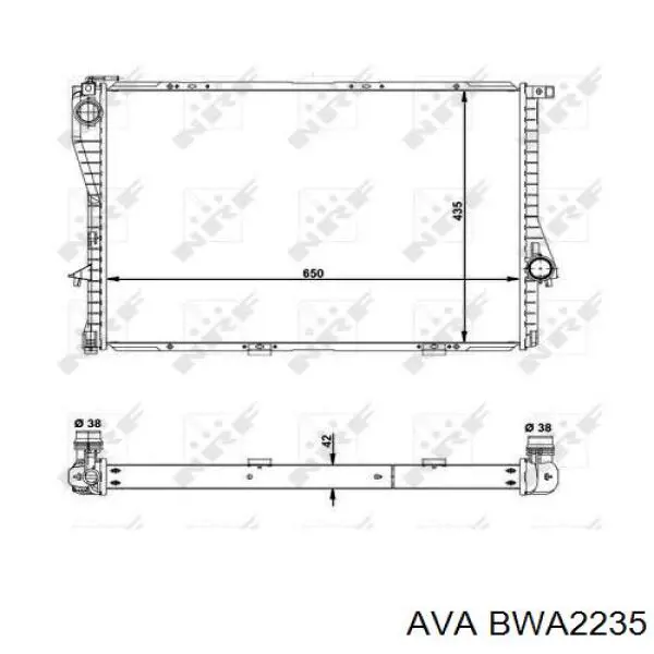 Радиатор BWA2235 AVA