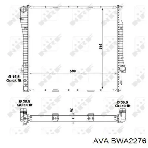 Радиатор BWA2276 AVA