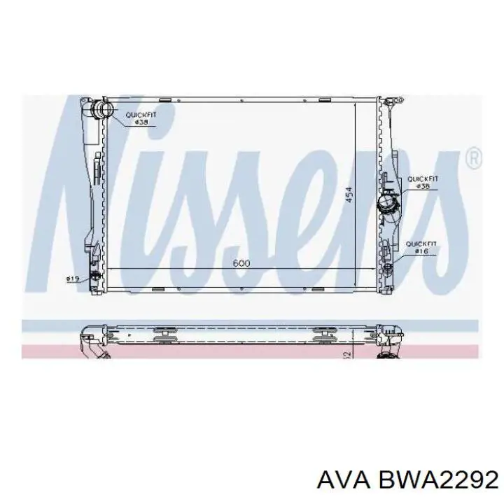 Радиатор BWA2292 AVA