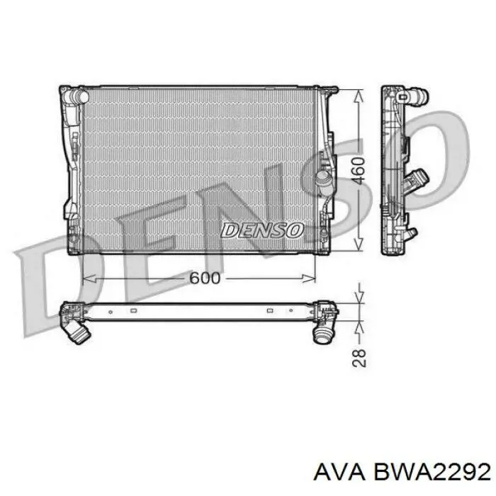 BWA2292 AVA Радиатор основной