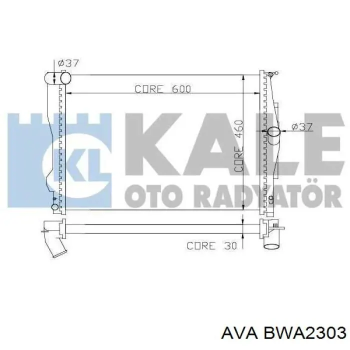 BWA2303 AVA Радиатор основной