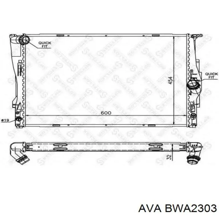 Купить BWA2303 AVA Радиатор водяной