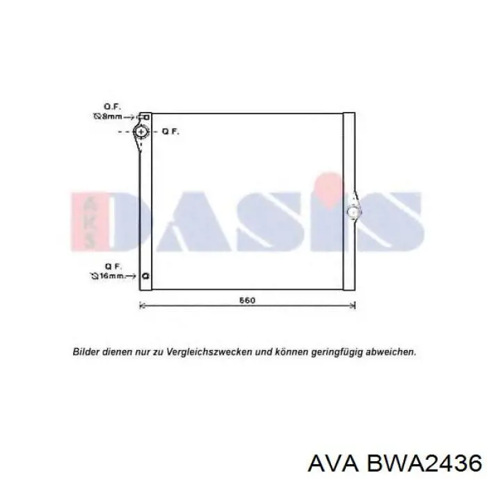 Купить BWA2436 AVA Радиатор водяной