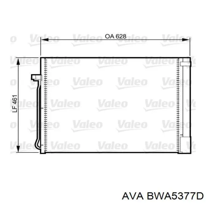 Радиатор кондиционера BWA5377D AVA