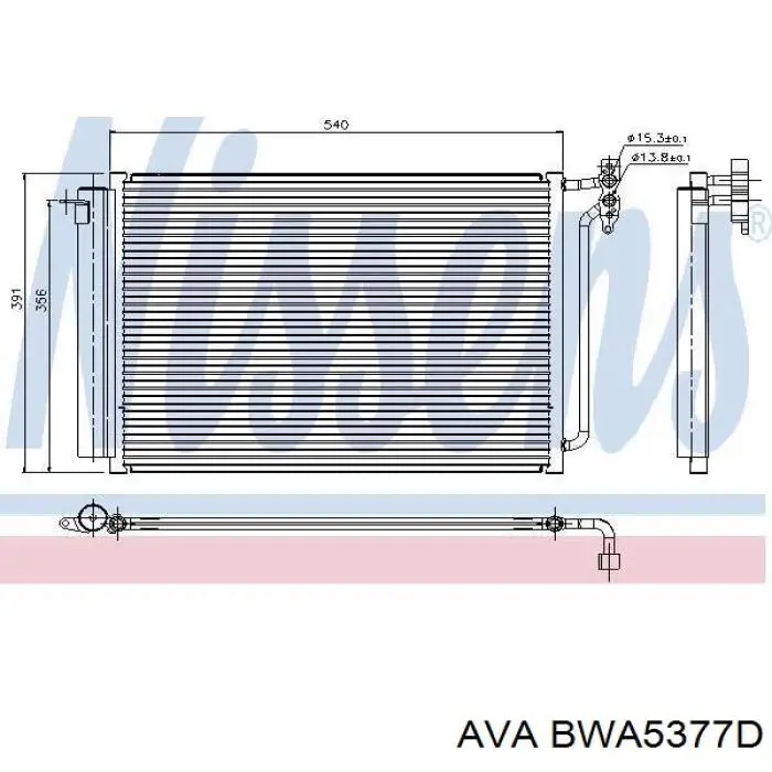 Купить BWA5377D AVA Радиатор системы охлаждения кондиционера