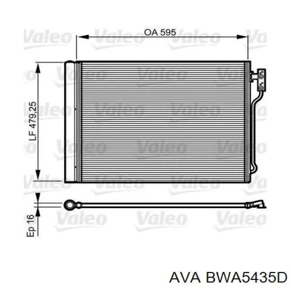 BWA5435D AVA радиатор кондиционера