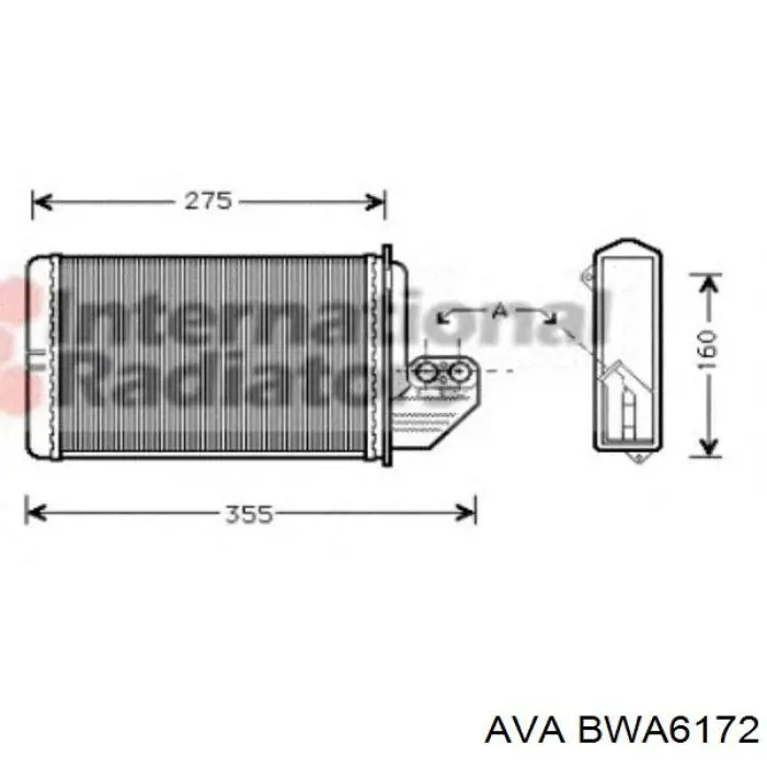 Купить BWA6172 AVA Радиатор печки