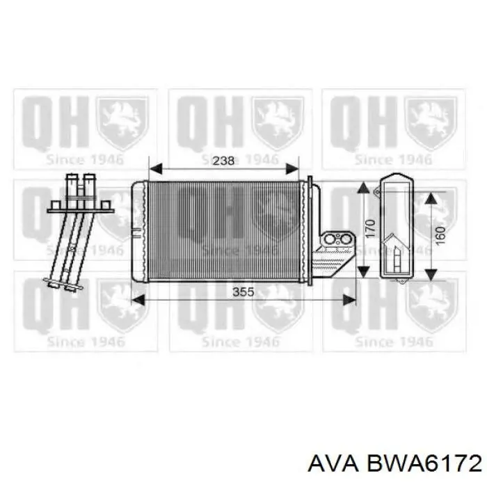Радиатор отопителя AVA BWA6172