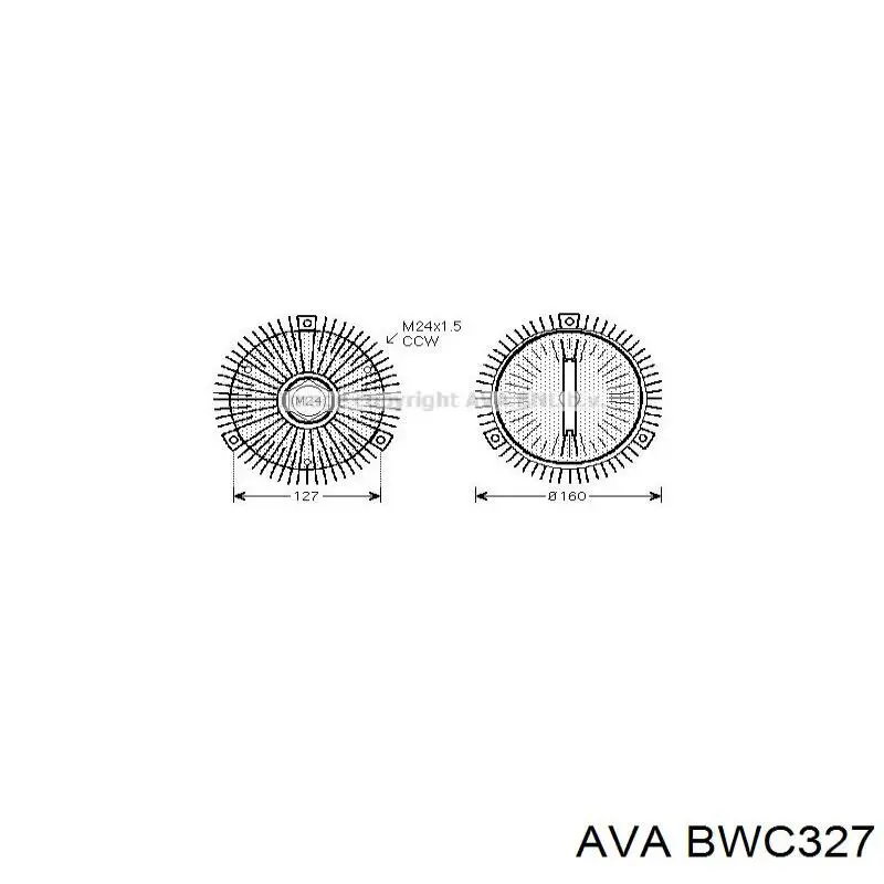 Купить BWC327 AVA Муфта вентилятора охлаждения