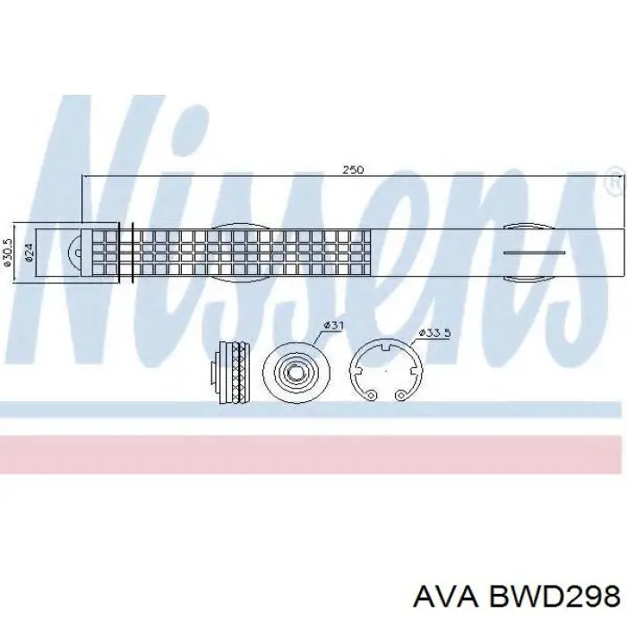 BWD298 AVA ресивер-осушитель кондиционера
