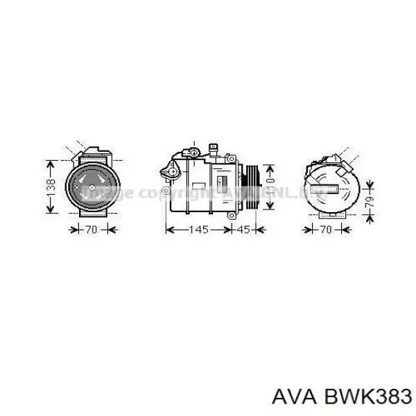 Компрессор кондиционера BWK383 AVA