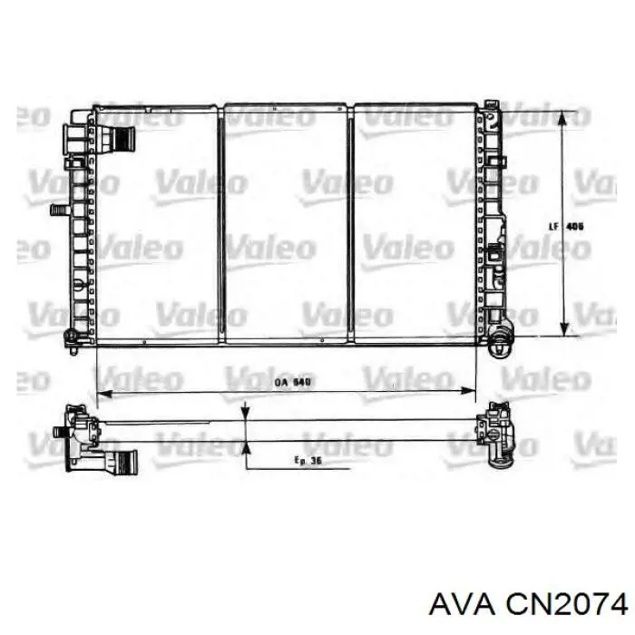 Радиатор CN2074 AVA