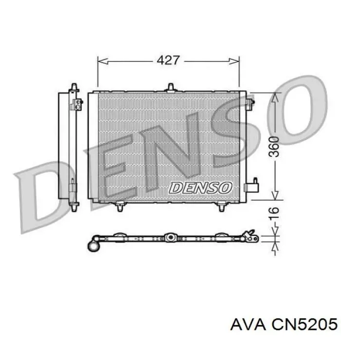 CN5205 AVA радиатор кондиционера