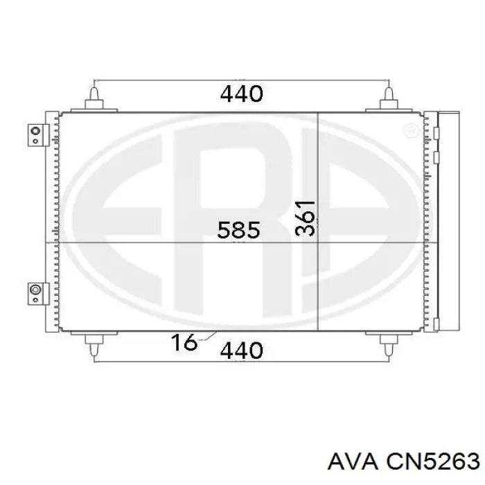 CN5263 AVA радиатор кондиционера