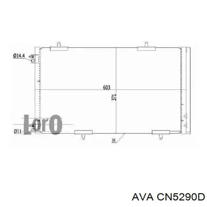 CN5290D AVA радиатор кондиционера