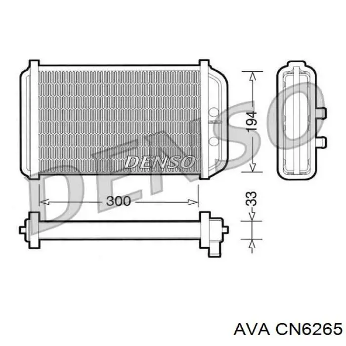 Радиатор печки (отопителя) AVA CN6265 цена, от 30.34 USD