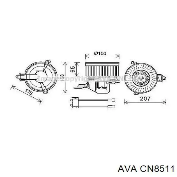 Мотор вентилятора печки (отопителя салона) AVA CN8511 цена, от 69.56 USD