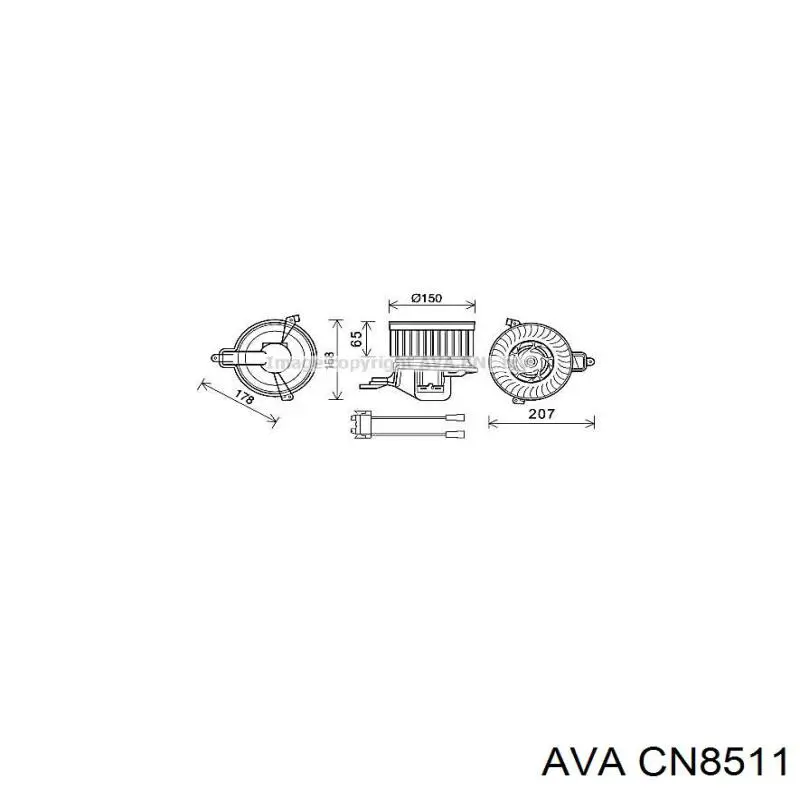 Вентилятор печки CN8511 AVA